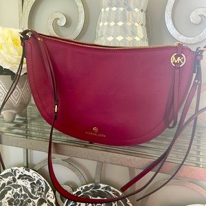 Raspberry Michael Kors crossbody purse